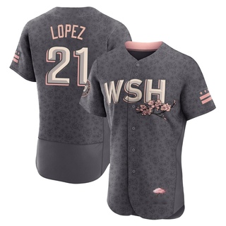 Authentic Jorge Lopez Men's Washington Nationals 2022 City Connect Jersey - Gray