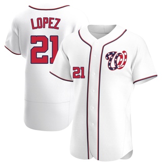 Authentic Jorge Lopez Men's Washington Nationals Alternate Jersey - White