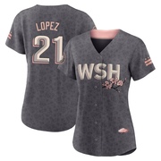 Authentic Jorge Lopez Women's Washington Nationals 2022 City Connect Jersey - Gray