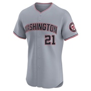 Elite Jorge Lopez Men's Washington Nationals Road Jersey - Gray