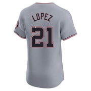 Elite Jorge Lopez Men's Washington Nationals Road Jersey - Gray
