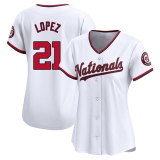 Limited Jorge Lopez Women's Washington Nationals Home Jersey - White