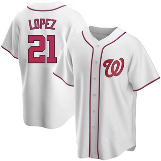 Replica Jorge Lopez Men's Washington Nationals Home Jersey - White
