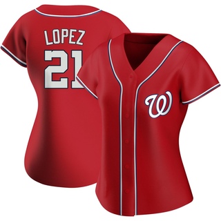 Replica Jorge Lopez Women's Washington Nationals Alternate Jersey - Red