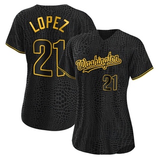 Replica Jorge Lopez Women's Washington Nationals Snake Skin City Jersey - Black