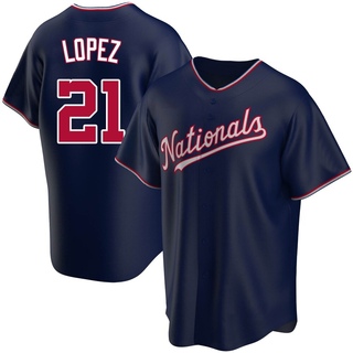 Replica Jorge Lopez Youth Washington Nationals Alternate Jersey - Navy